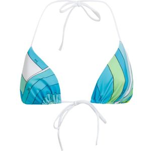 Emilio Pucci, Badkleding, Dames, Veelkleurig, S, Blauwe Driehoek Bikini Zwemkleding Ss 24