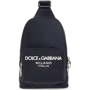 Dolce & Gabbana, Tassen, Heren, Blauw, ONE Size, Eén-schouder rugzak