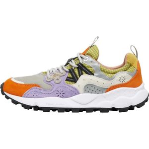 Flower Mountain, Schoenen, unisex, Paars, 39 EU, Nylon, Suede and technical fabric sneakers Yamano 3 UNI