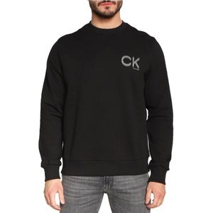 Calvin Klein, Sweatshirts & Hoodies, Heren, Zwart, S, Heren Logo Crewneck Sweatshirt