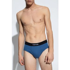 Tom Ford, Ondergoed, Heren, Blauw, M, Katoen, Slips met logo