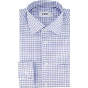Eton, Overhemden, Heren, Blauw, XL, Katoen, Lichtblauw Business Overhemd
