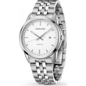 Calvin Klein, Accessoires, Heren, Grijs, ONE Size, Zilveren Automatisch Horloge voor Heren