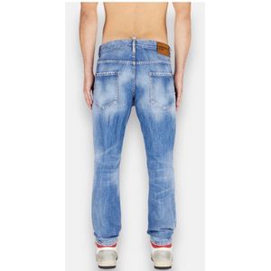 Dsquared2, Jeans, Heren, Blauw, XS, Denim, Navy Cool Guy Denim Stretch Broek