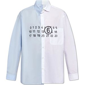 MM6 Maison Margiela, Katoenen shirt Wit, Heren, Maat:L