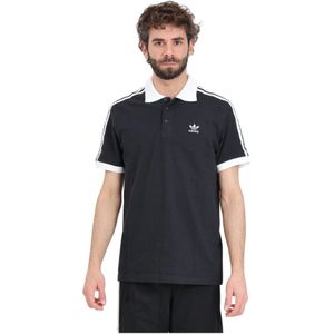 Adidas Originals, Tops, Heren, Zwart, M, Katoen, Klassieke Zwarte Polo Shirt