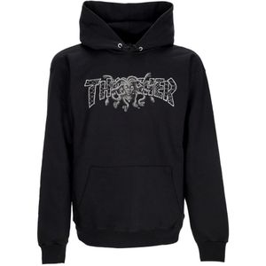 Thrasher, Sweatshirts & Hoodies, unisex, Zwart, S, Katoen, Zwarte Medusa Hoodie met Kangoeroezak