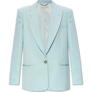 Stella McCartney, Oversized blazer Blauw, Dames, Maat:S