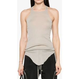 Rick Owens, Tops, Dames, Grijs, M, Parel Rib Tanktop