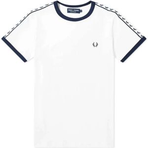 Fred Perry, Tops, Heren, Wit, S, Katoen, T-Shirts