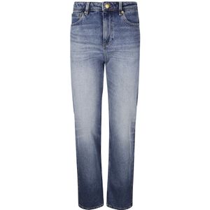 A.p.c., Jeans, Dames, Blauw, W29, Denim, High-Waisted Straight-Leg Faded Jeans