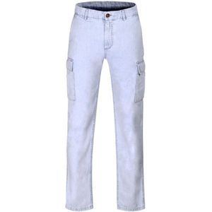 Moorer, Sportieve Cargo Broek in Licht Denim Blauw, Heren, Maat:XL