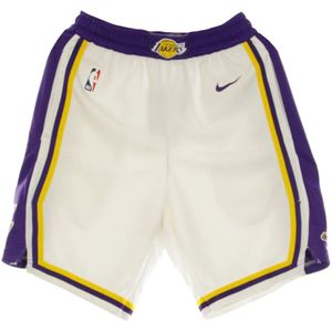 Nike, Sport, Heren, Wit, M, Polyester, NBA Swingman Basketball Shorts Los Angeles Lakers