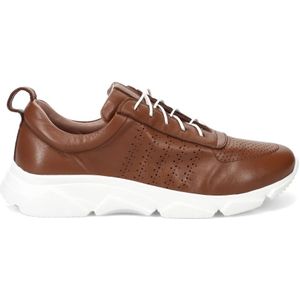 Calpierre, Handgemaakte Leren Bruine Sneakers Bruin, Dames, Maat:37 EU