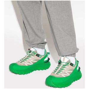 Moncler, Schoenen, Heren, Groen, 42 EU, Leer, ‘Trailgrip’ sneakers