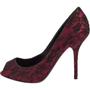Dolce & Gabbana Pre-owned, Pre-owned, Dames, Rood, 38 EU, Pre-owned Lace heels