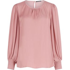 Betty Barclay, Blouses & Shirts, Dames, Roze, M, Satijn, Elegante Satijnen Blouse met Gerimpelde Details