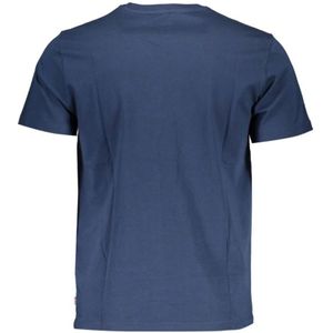 Levi's, Tops, Heren, Blauw, M, Katoen, Klassiek Blauw T-shirt met Logo