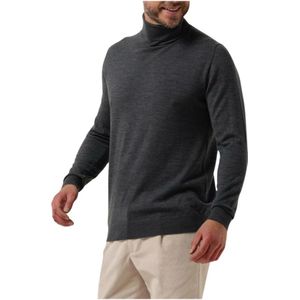 Profuomo, Truien, Heren, Grijs, XL, Heren Roll Neck Pullover Sweater