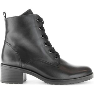 Gabor, Schoenen, Dames, Zwart, 44 EU, Zwarte leren veterschoenen