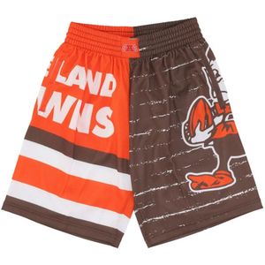 Mitchell & Ness, Sport, Heren, Veelkleurig, XL, Polyester, Cleveland Browns Basketball Shorts