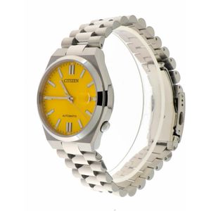 Citizen, Tsuyosa Automatisch Oranje Wijzerplaat Horloge Geel, Dames, Maat:ONE Size