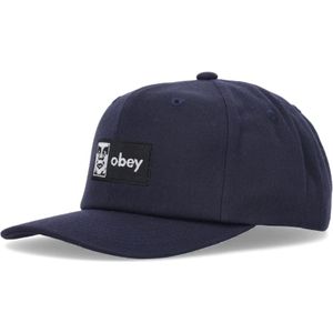 Obey, Accessoires, Heren, Blauw, ONE Size, Klassieke Marineblauwe Snapback Pet