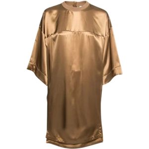 Givenchy Pre-owned, Pre-owned, Dames, Bruin, M, Satijn, Pre-owned Silk tops