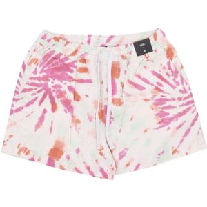 Vans, Korte broeken, Dames, Veelkleurig, M, Relaxed Print Witte Shorts