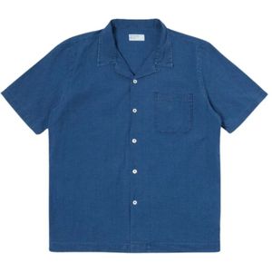 Universal Works, Overhemden, Heren, Blauw, S, Katoen, Casual Shirts