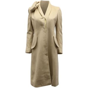 Alexander McQueen Pre-owned, Pre-owned Cashmere outerwear Beige, Dames, Maat:M