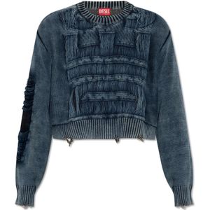 Diesel, Sweatshirts & Hoodies, Dames, Blauw, 2Xs, Sweater `M-Rotta`