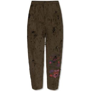 Dsquared2, Broeken, Heren, Groen, M, Katoen, Groene Aviator Broek