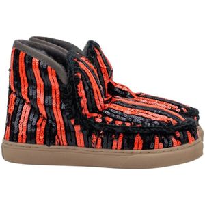 Mou, Schoenen, Dames, Oranje, 40 EU, Gestreepte Sequins Eskimo Sneaker