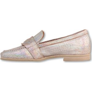 Via Vai, Schoenen, Dames, Beige, 36 EU, Metallic Loafers Chiara Ray