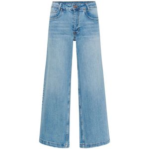 My Essential Wardrobe, Jeans, Dames, Blauw, W28, Katoen, High-Waisted Wide-Leg Jeans, Lichtblauwe Retro Wassing