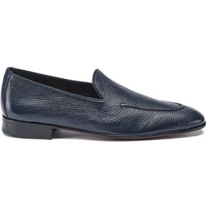 Testoni, Schoenen, Heren, Blauw, 43 EU, Lichtgewicht Deer Loafer Lambrusco