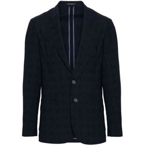 Emporio Armani, Blazers Blauw, Heren, Maat:XL