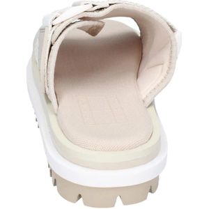 Tommy Hilfiger, Schoenen, Dames, Beige, 39 EU, Textiel Flatform Sandalen voor Vrouwen