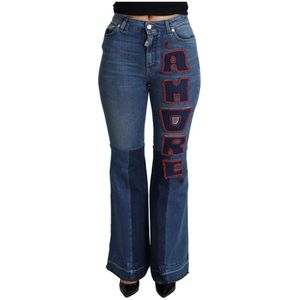 Dolce & Gabbana, Jeans, Dames, Blauw, M, Katoen, Katoenen Broek Jeans - Stijlvol en veelzijdig