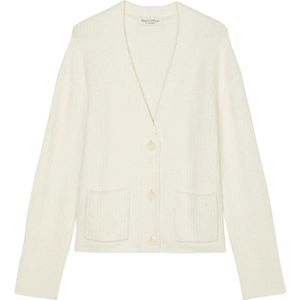 Marc O'Polo, V-hals Cardigan losvallend Wit, Dames, Maat:M