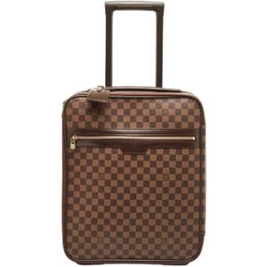 Louis Vuitton Vintage, Pre-owned, Dames, Bruin, ONE Size, Pre-owned Leather travel-bags