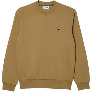 Lacoste, Sweatshirts & Hoodies, Heren, Bruin, L, Katoen, Bruine Sweater Casual Sportieve Look