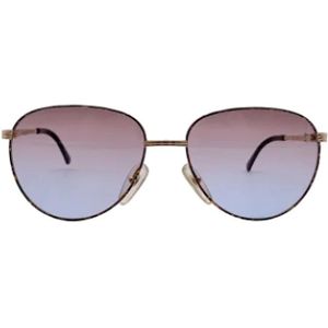 Dior Vintage, Pre-owned, Dames, Geel, ONE Size, Pre-owned Metal sunglasses