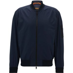 Hugo Boss, Jassen, Heren, Blauw, 2Xl, Aviator Style Waterafstotende Jas