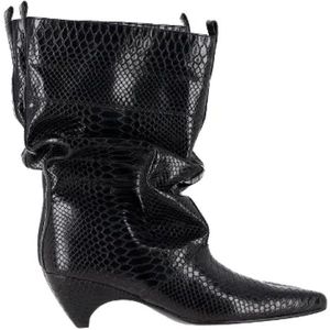 Stella McCartney Pre-owned, Pre-owned, Dames, Zwart, 38 EU, Leer, Pre-owned Fabric boots