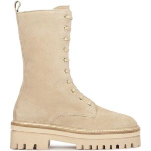 Kazar, Schoenen, Dames, Beige, 38 EU, Suède, Suède laarzen met hoge schacht