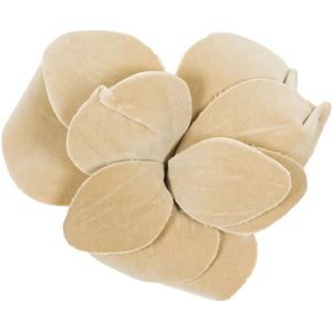 Douuod Woman, Handgemaakte Crème Fluweel Decoratieve Broche Beige, Dames, Maat:ONE Size