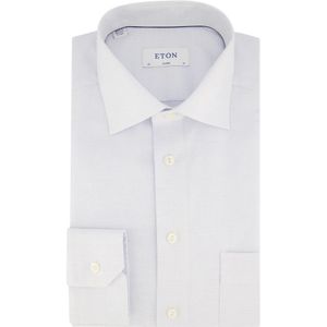 Eton, Overhemden, Heren, Blauw, XL, Katoen, Klassieke Fit Zakelijk Overhemd Lichtblauw