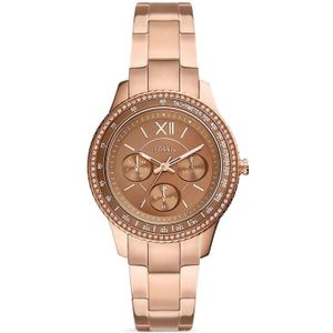 Fossil, Stella Sport Multifunctioneel Roestvrijstalen Horloge Geel, Dames, Maat:ONE Size